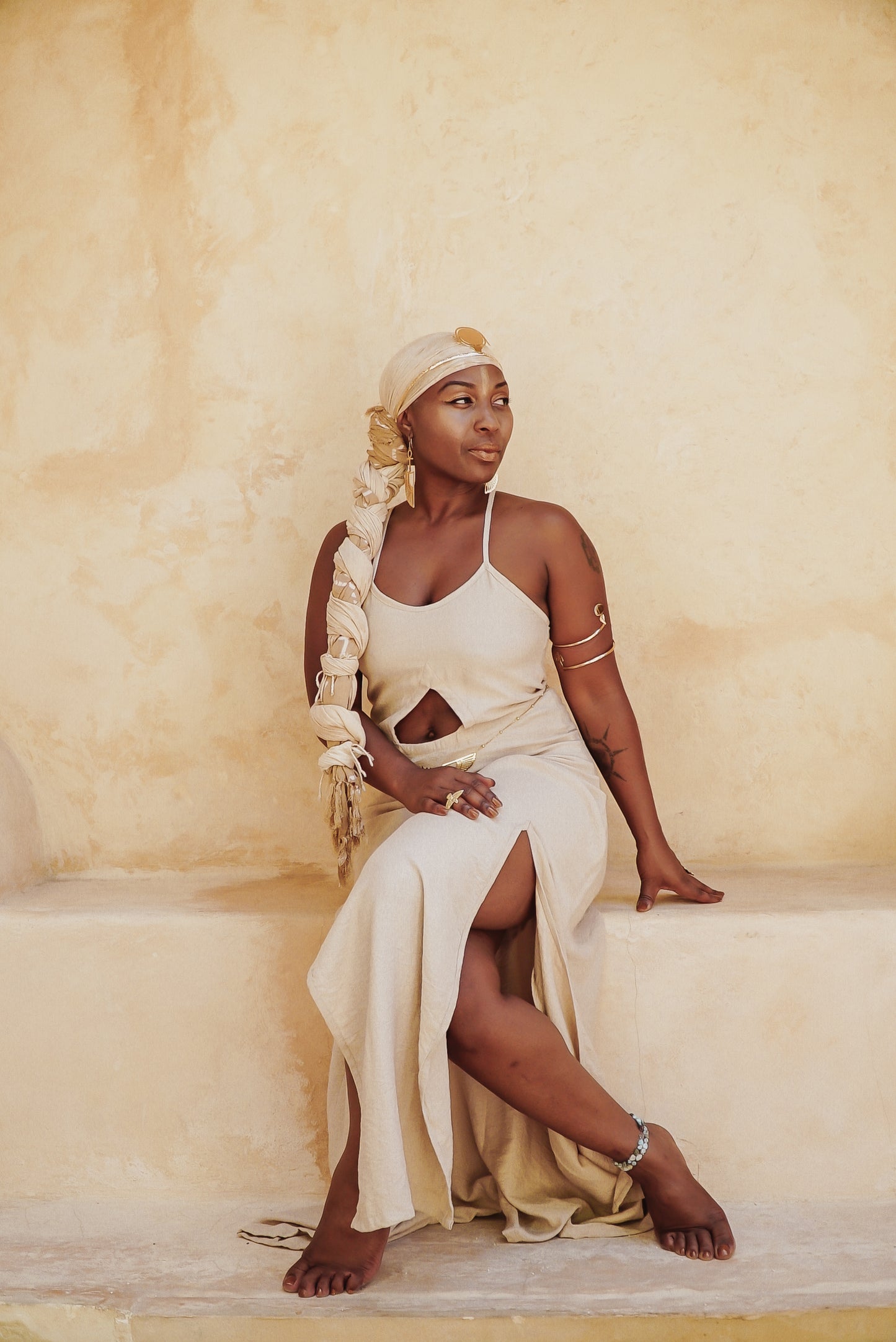Sand Linen Pyramid dress