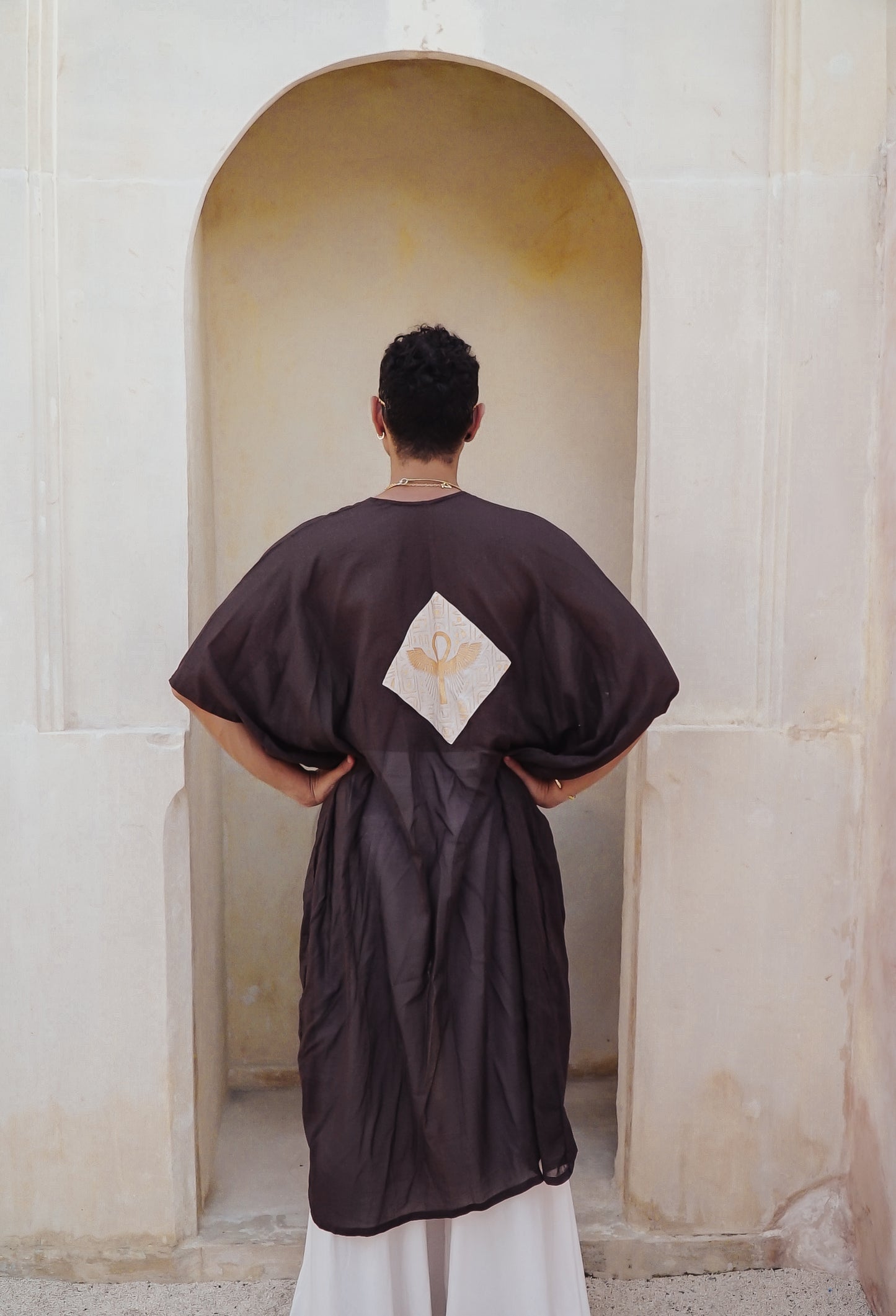 Turkish Cotton Wood Brown Robe of Alchemy Key of Life unisex