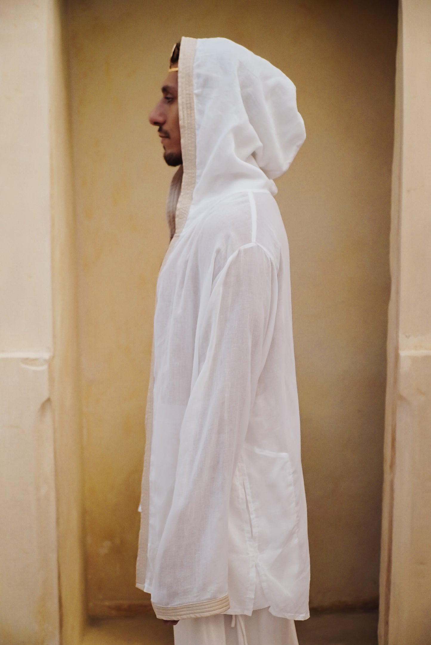 White turkish cotton eye on the horizon unisex mans hoodie ....