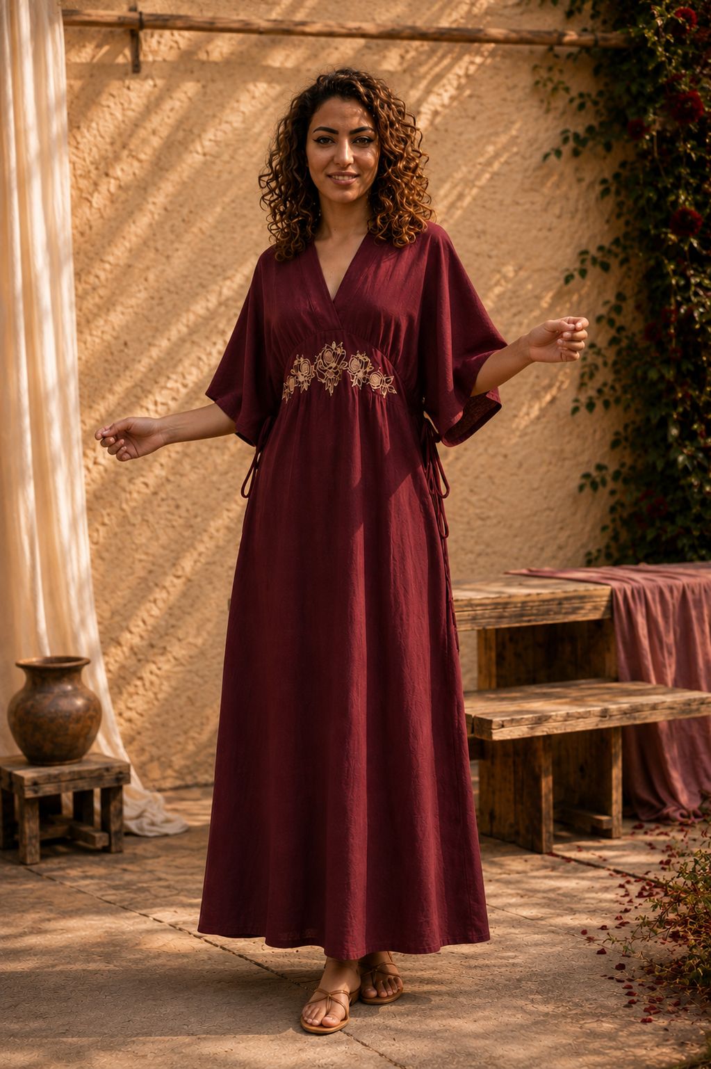 Rose Dress • Wine Gold
