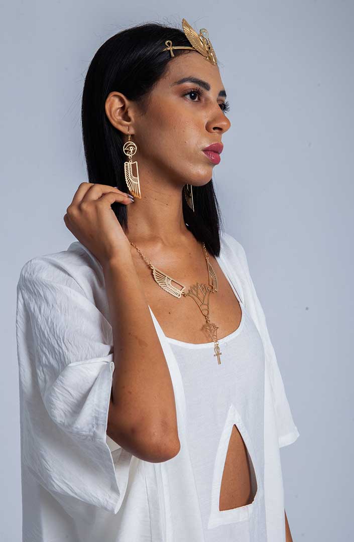 Eye of Ra & Horus Wing Earring