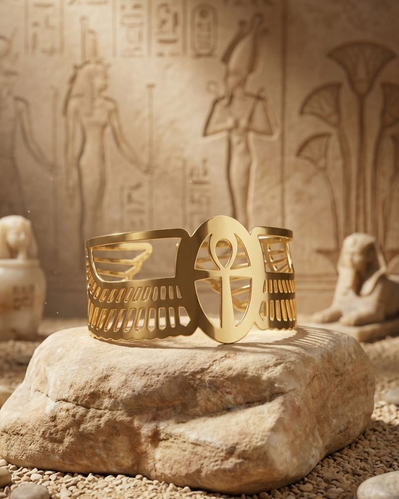 Winged Ankh Continuum Bracelet