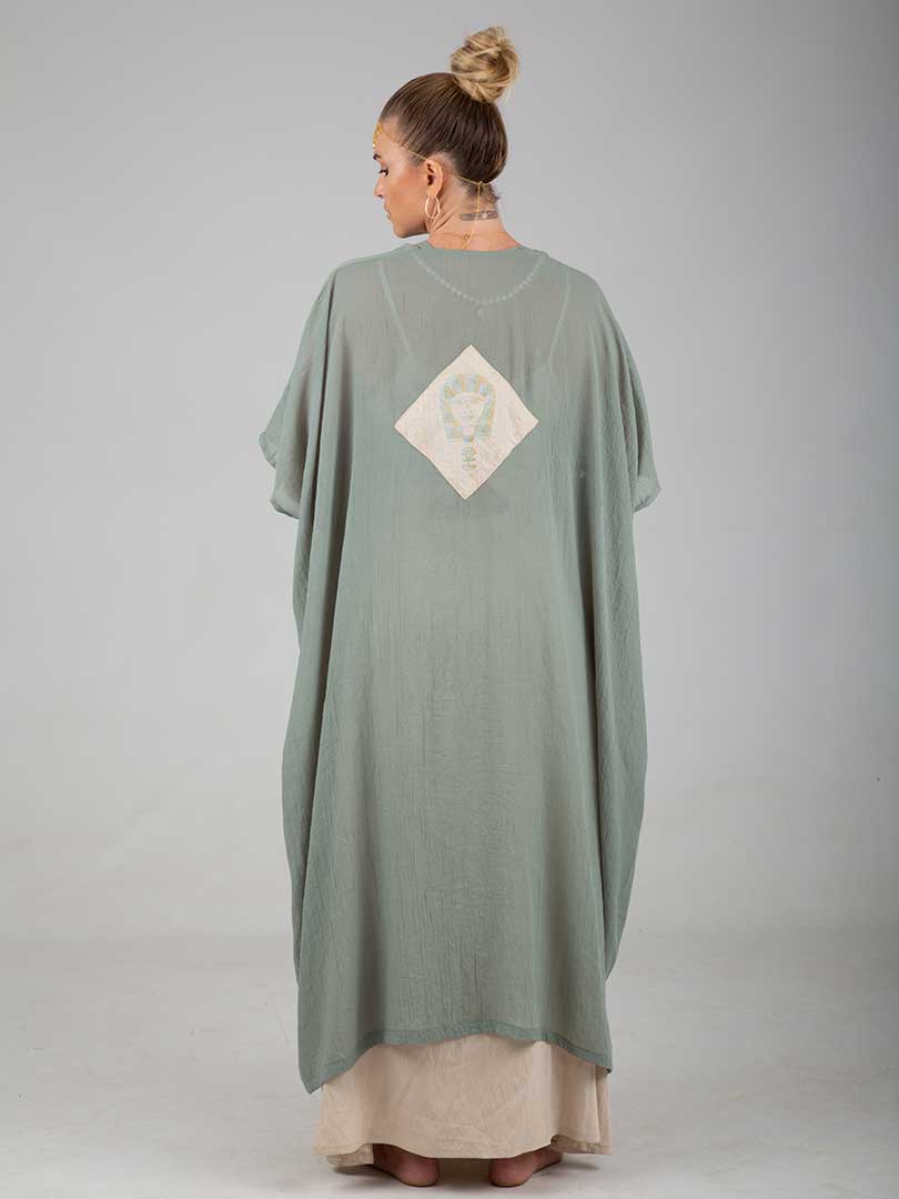 Hathor Robe of Alchemy sage green cotton