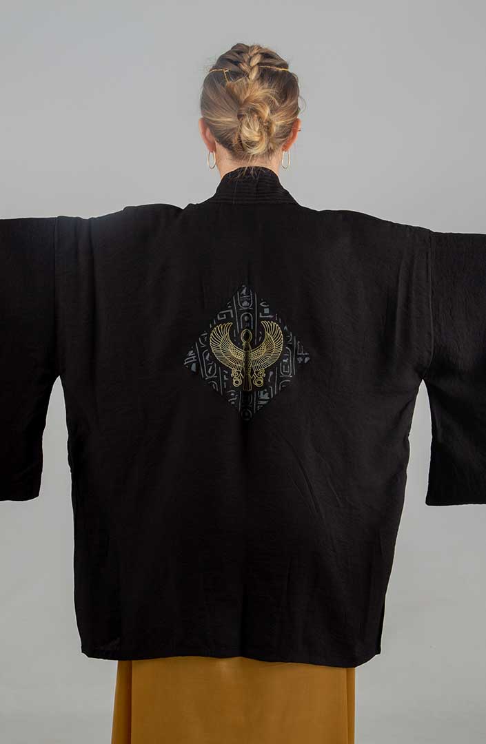 Horus Ninja Kimono black linen
