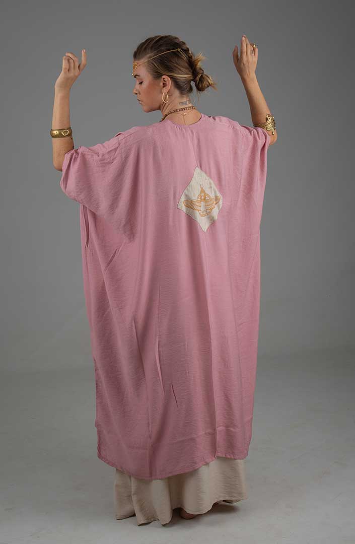 Isis Circle of Light Robe of Alchemy pink linen