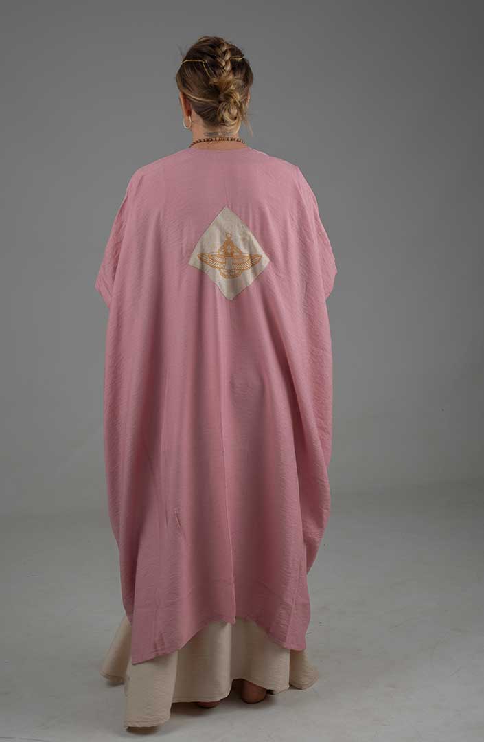 Isis Circle of Light Robe of Alchemy pink linen