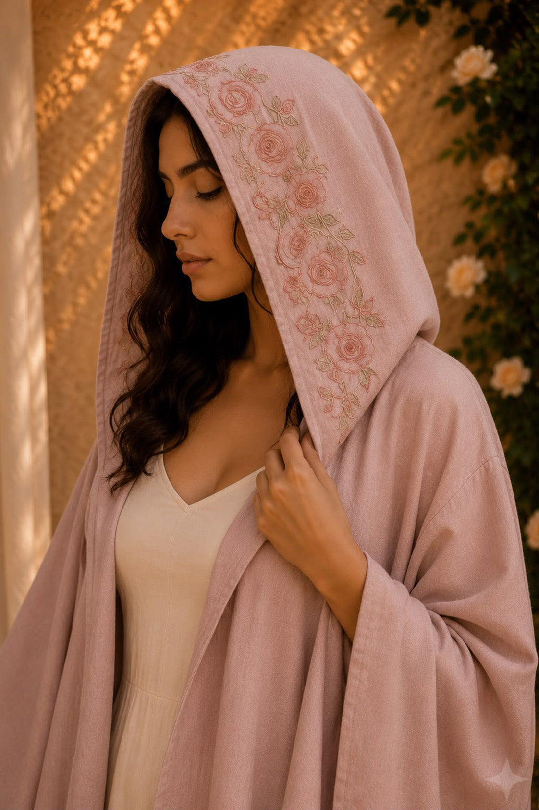 Rose & Thorn Mantle • Pink Cashmere