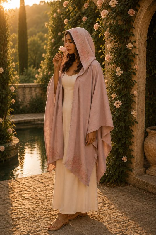Rose & Thorn Mantle • Pink Cashmere
