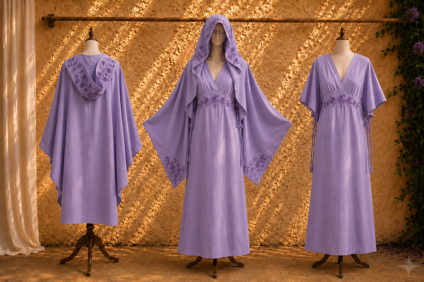 Violet Flame Rose Ceremonial Ensemble • Purple Lavender