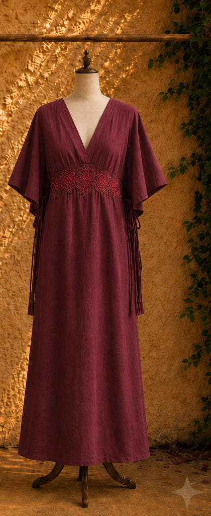 Rose Dress • Wine Red