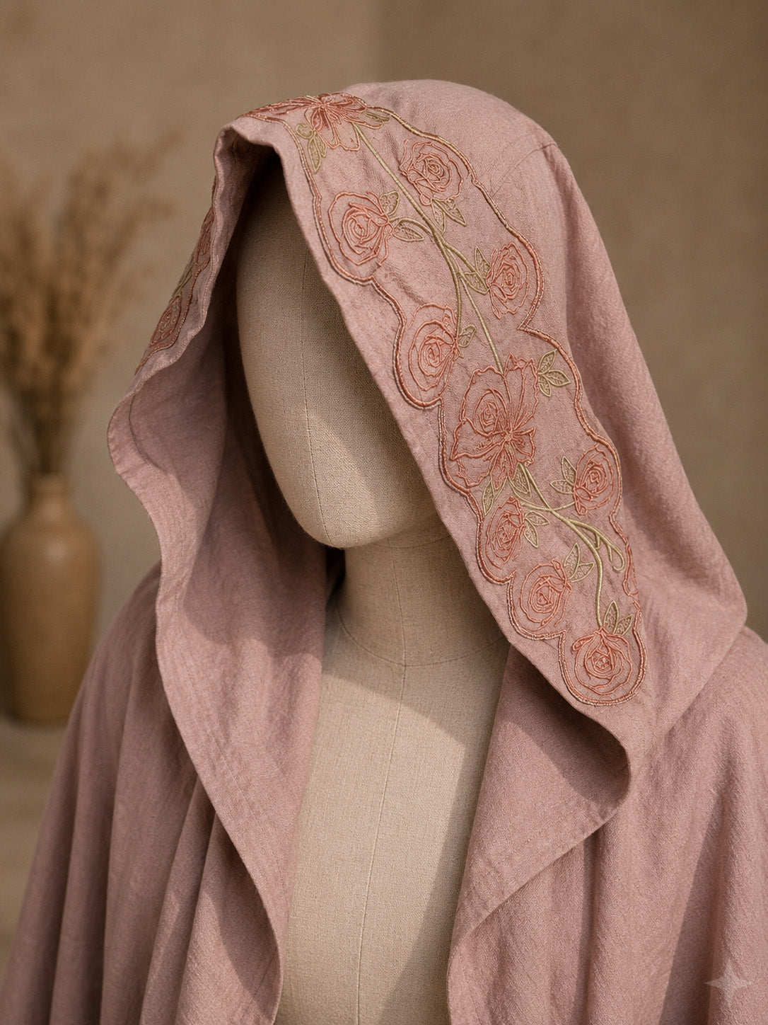 Rose & Thorn Mantle • Pink Cashmere
