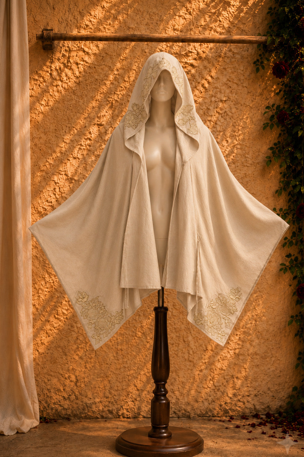 Rose & Thorn Mantle • Gold Cream