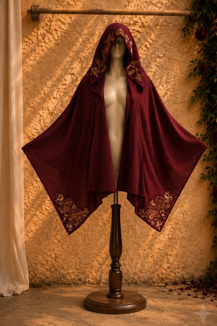 # Golden Magdalene Rose Ceremonial Ensemble • Wine Gold