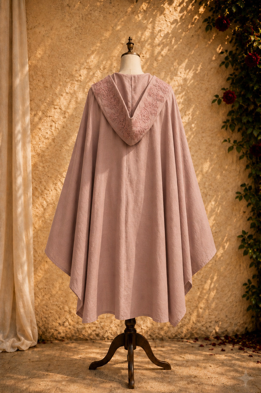 Rose & Thorn Mantle • Pink Cashmere