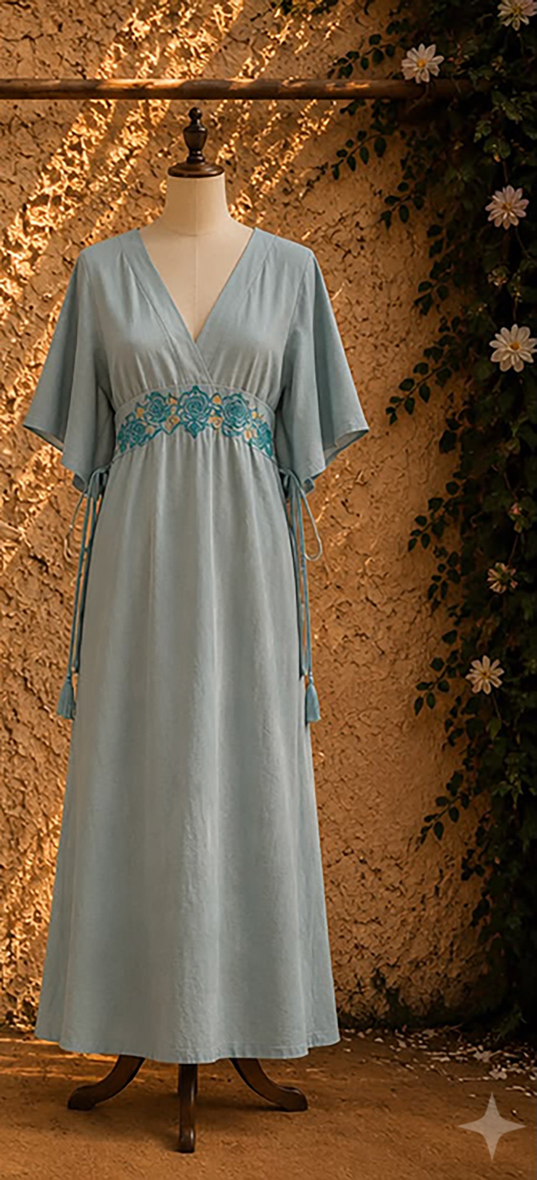 Rose Gown • Teal Blue