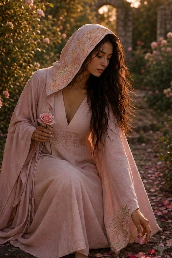 Rose & Thorn Mantle • Pink Cashmere