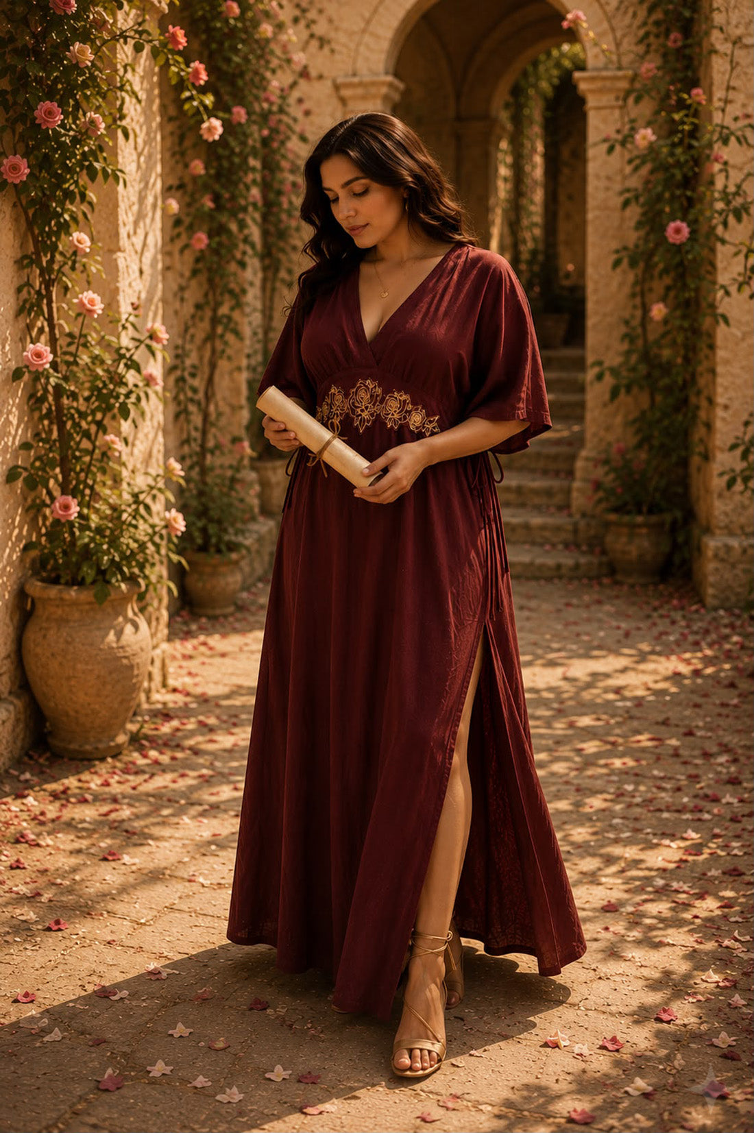 Rose Dress • Wine Gold