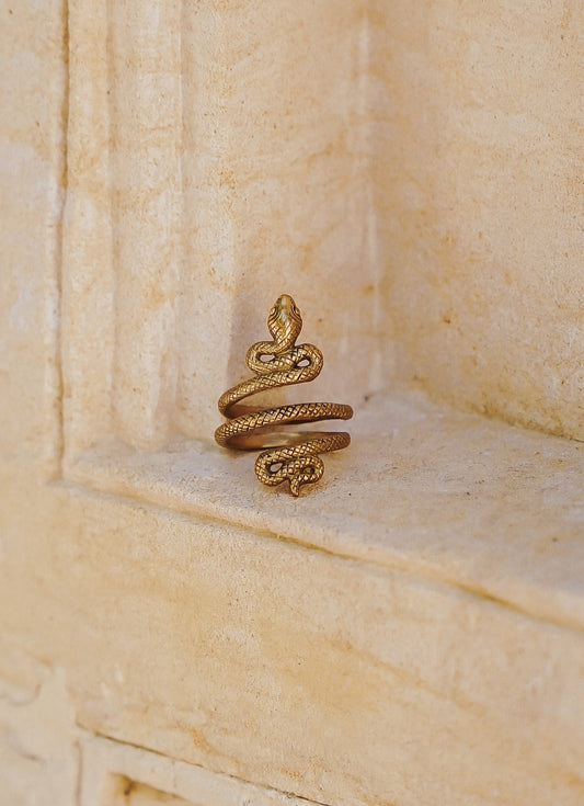Large Brass Serpent ring.....
