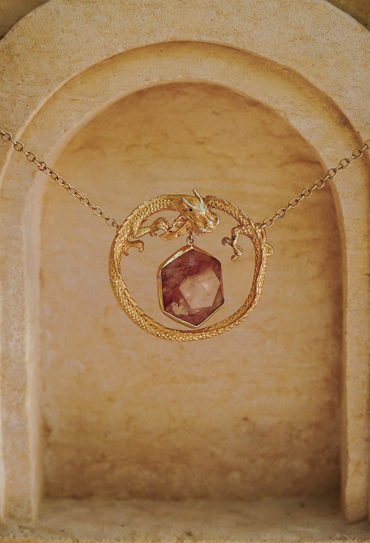 Exclusive Crystal merkaba Gold Plaited dragon Portal. ......