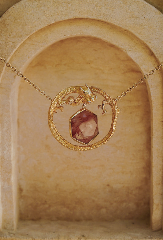 Exclusive Crystal merkaba Gold Plaited dragon Portal. ......
