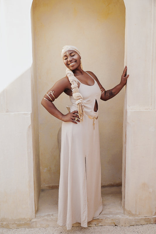 Sand Linen Pyramid dress