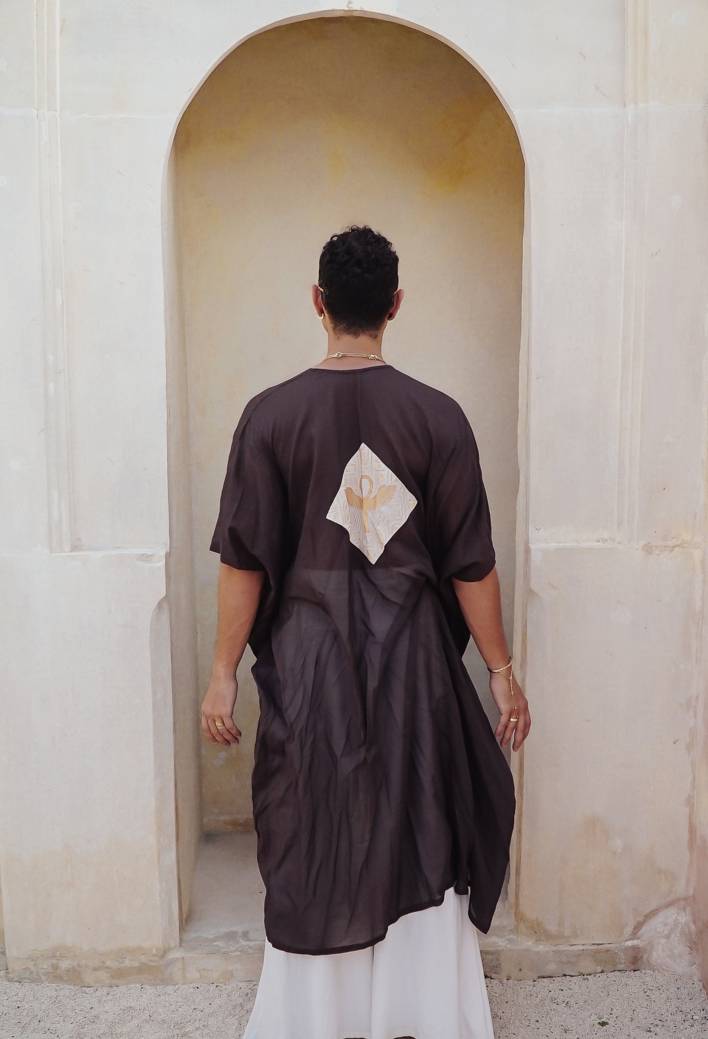 Turkish Cotton Wood Brown Robe of Alchemy Key of Life unisex