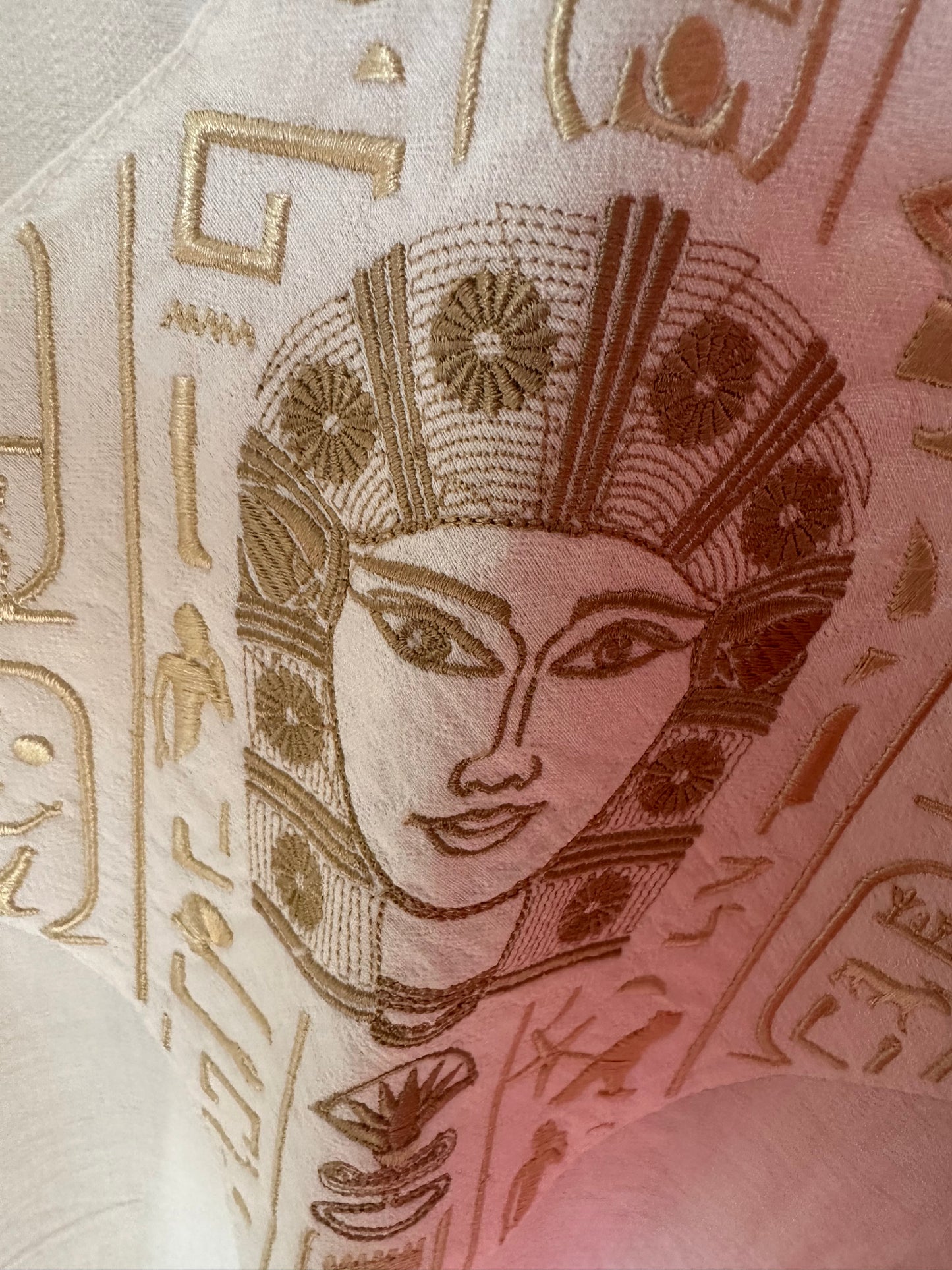 Embroidered dendara star hathor long kimono
