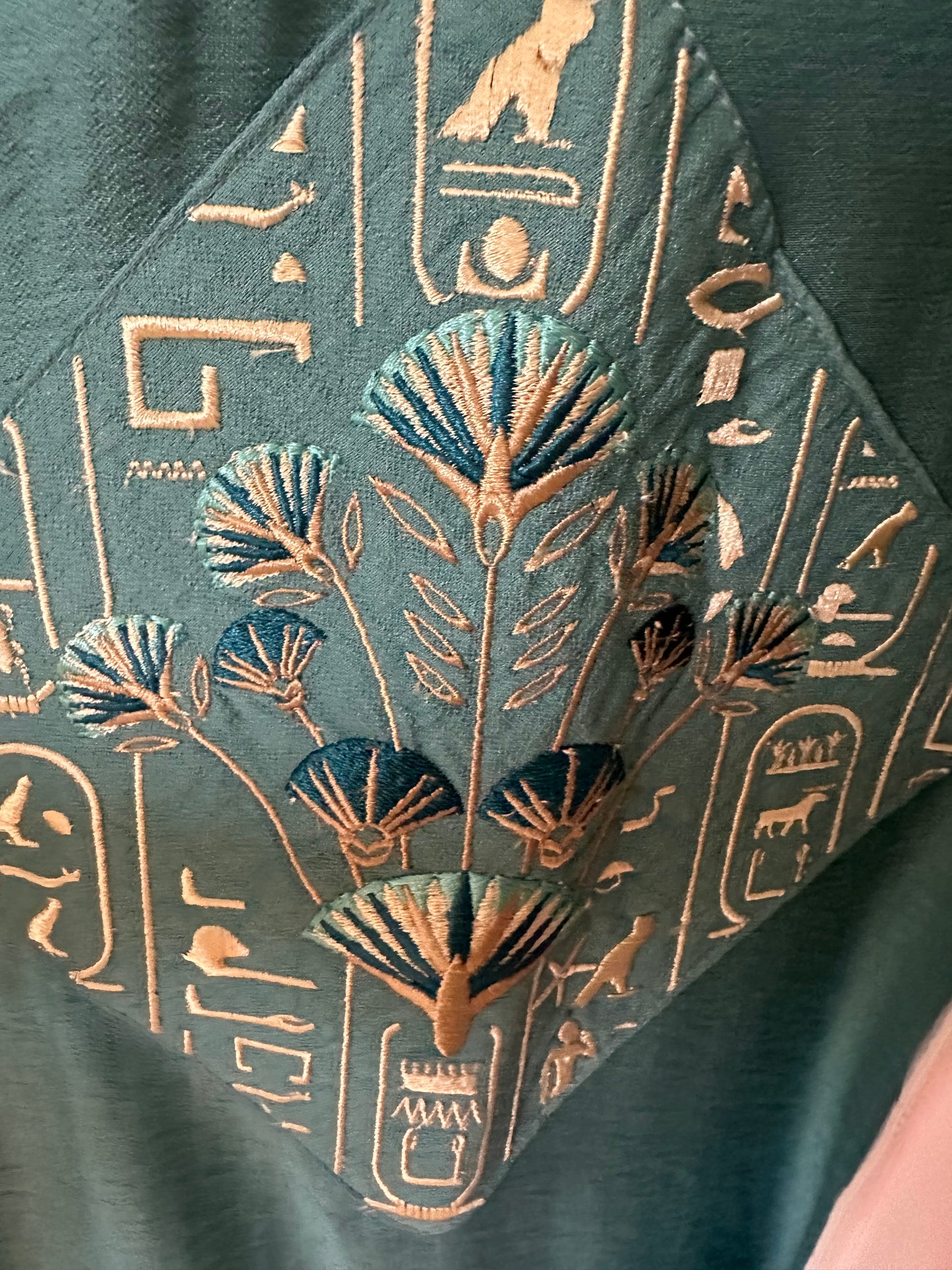 Embroidered Lux Blue Lotus Kimono