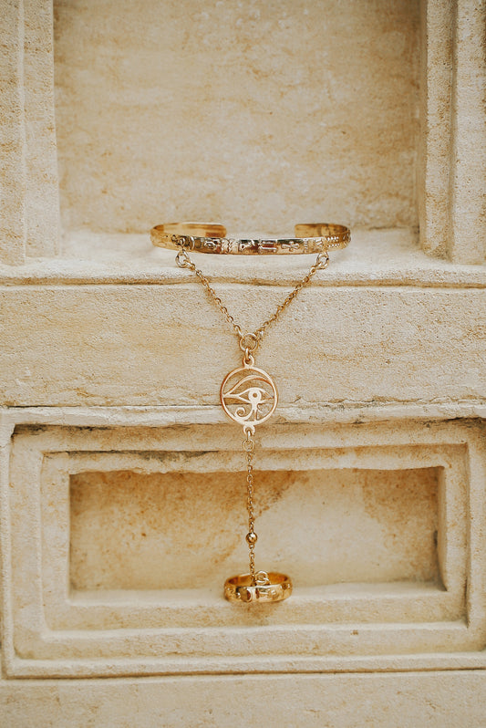 Lotus hand jewel Egyptian hieroglyph