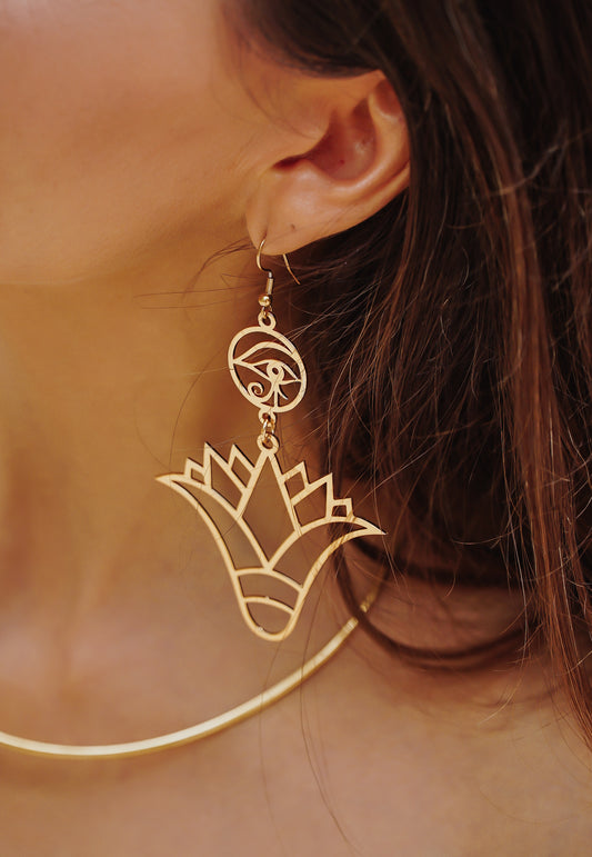 Eye of Ra & Horus Wing Earring