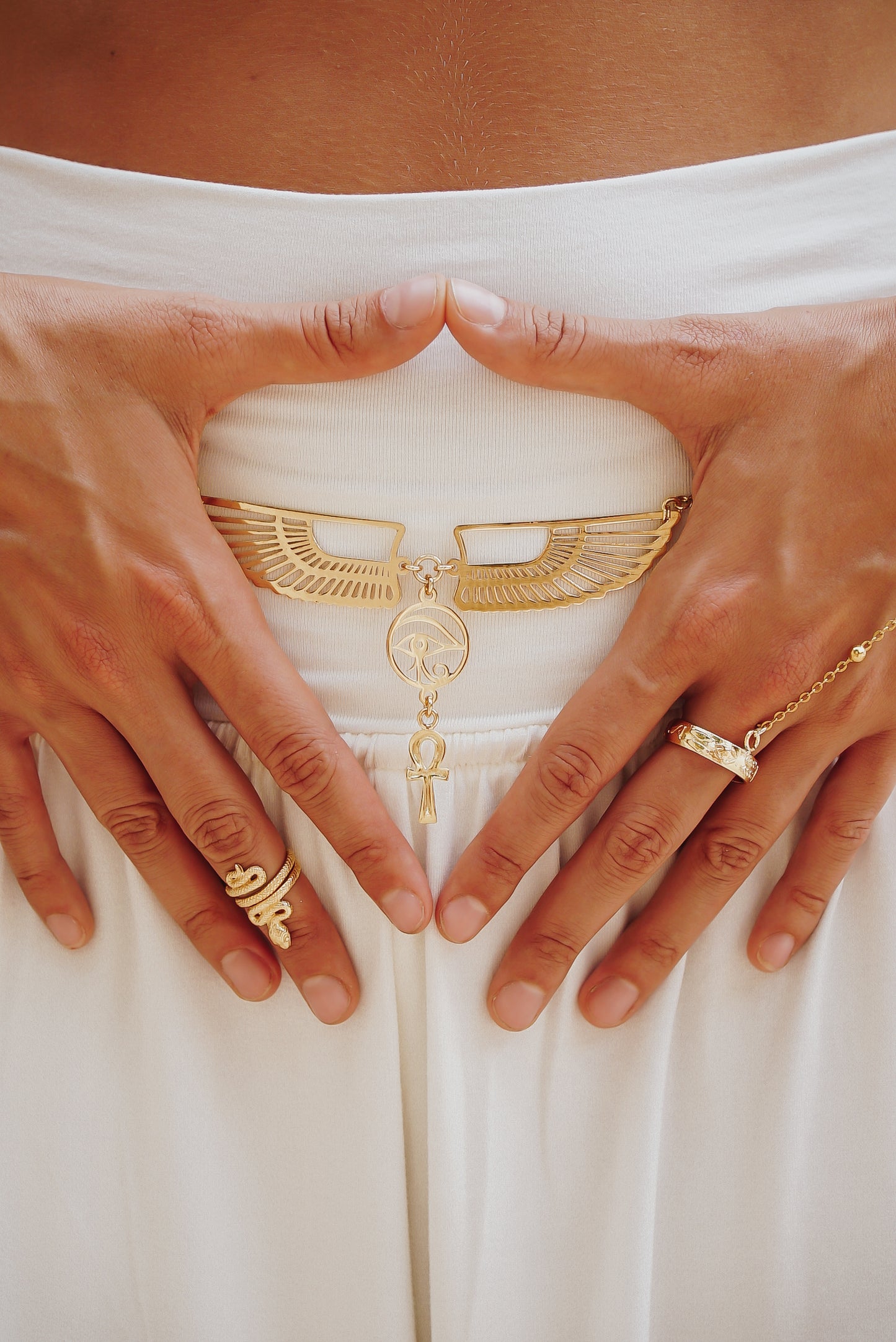 Eye Wing ankh bellychain, choker, knecklace....