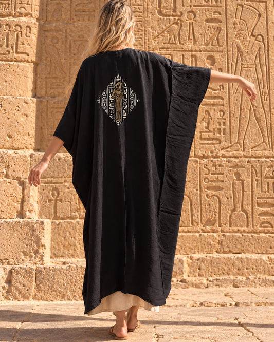 Osiris Robe of Alchemy - black linen