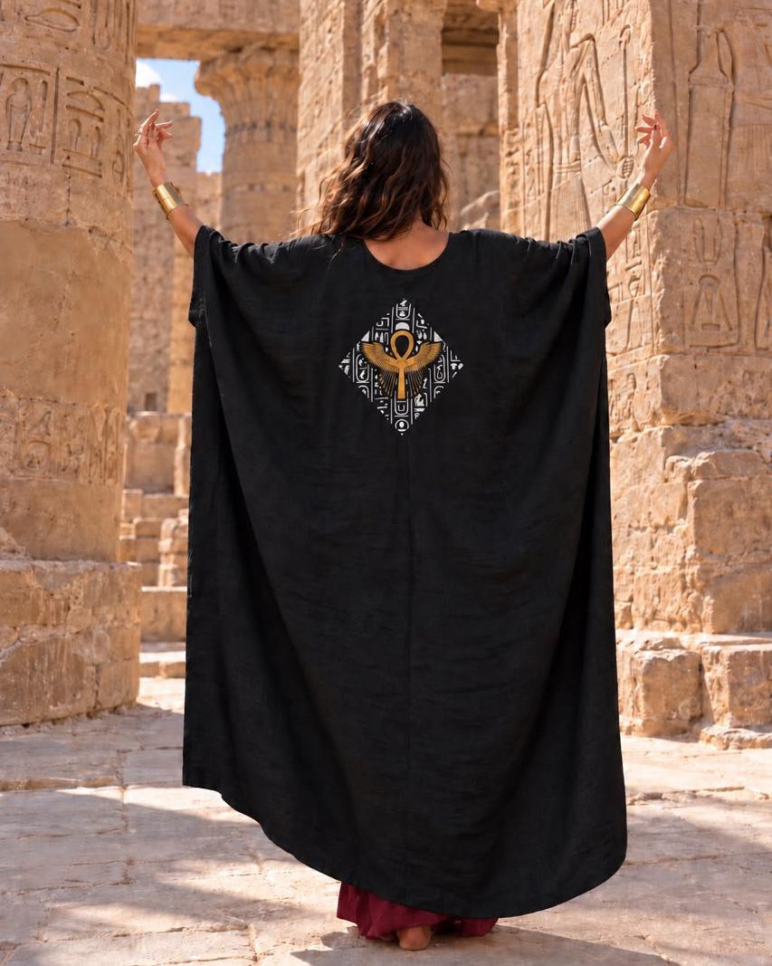 Key of Life Robe of Alchemy - black linen