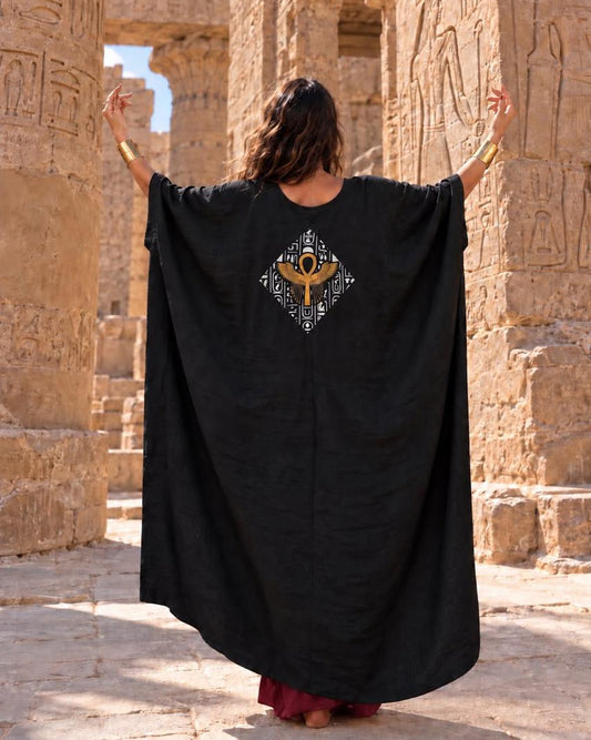 Key of Life Robe of Alchemy - black linen