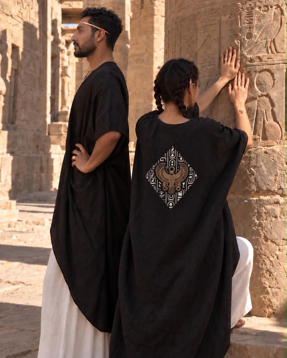 horus Robe of Alchemy - black linen