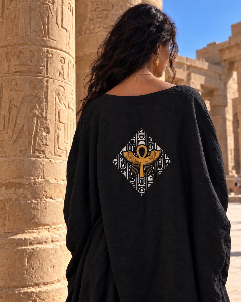 Key of Life Robe of Alchemy - black linen
