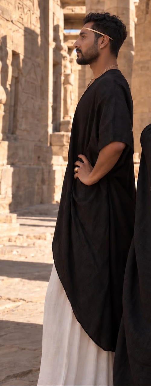 Key of Life Robe of Alchemy - black linen