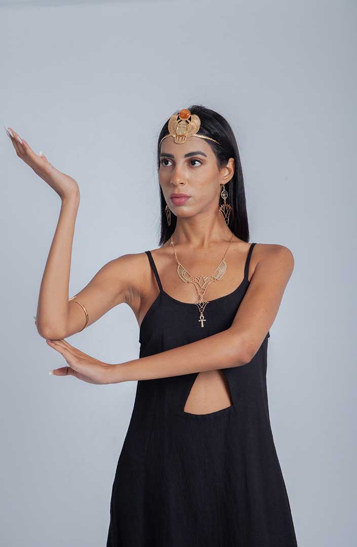 Kepira Andara Egyptian Agate Crown