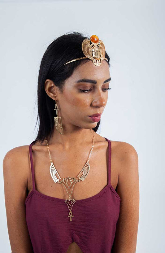 Kepira Andara Egyptian Agate Crown