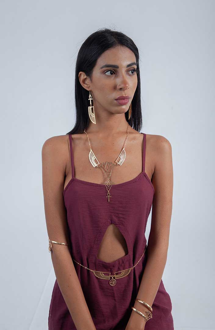 Ankh Wing Earring