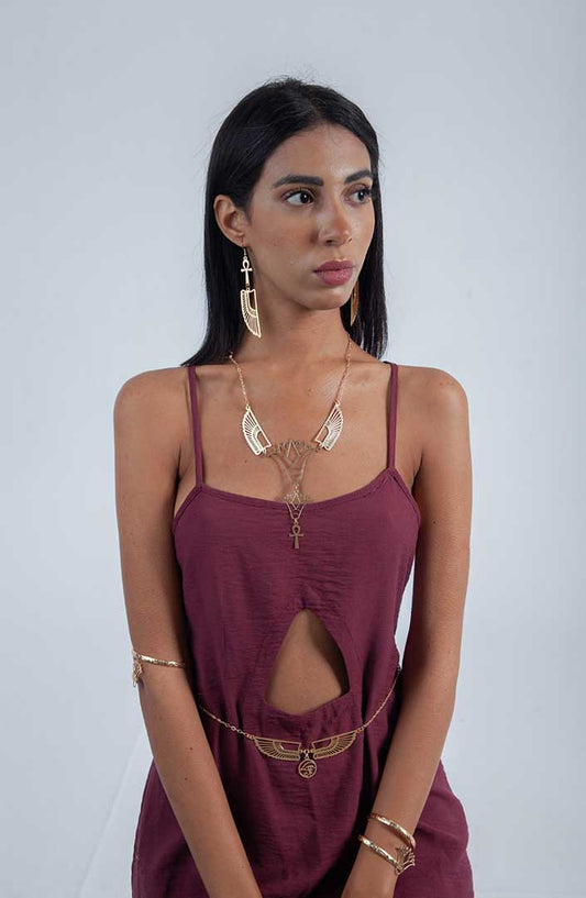 Ankh Wing Earring
