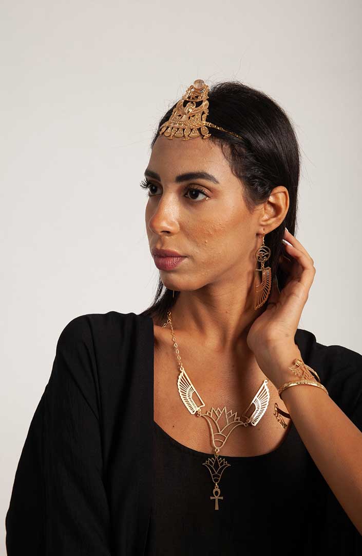 Eye of Ra & Horus Wing Earring