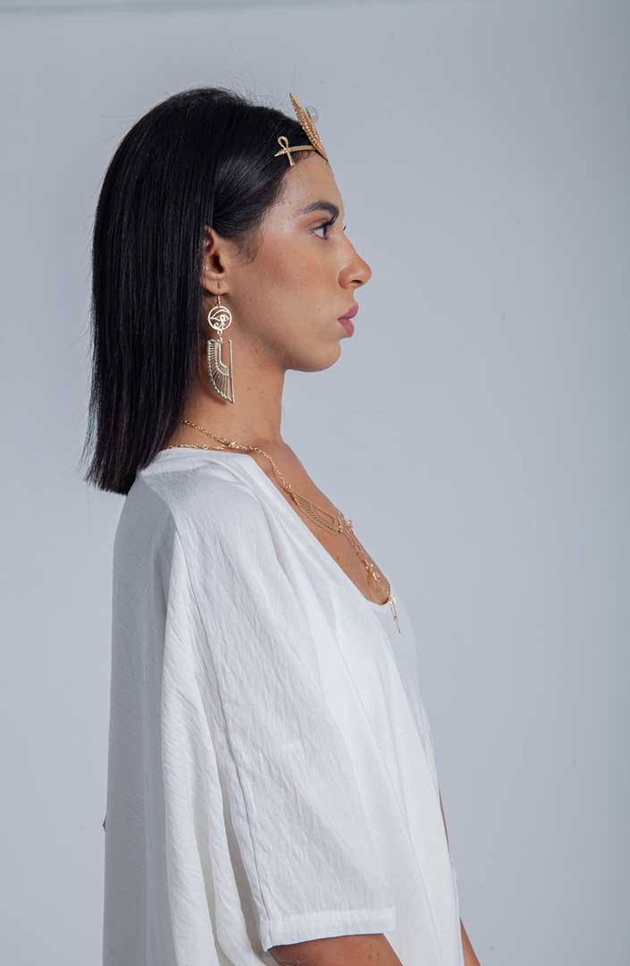 Eye of Ra & Horus Wing Earring