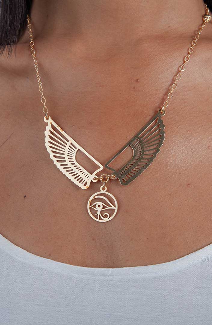 Eye of Ra Wing Sacred bellychain, knecklace and choker.