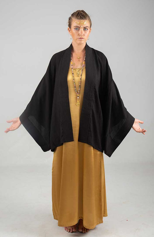 Horus Ninja Kimono black linen
