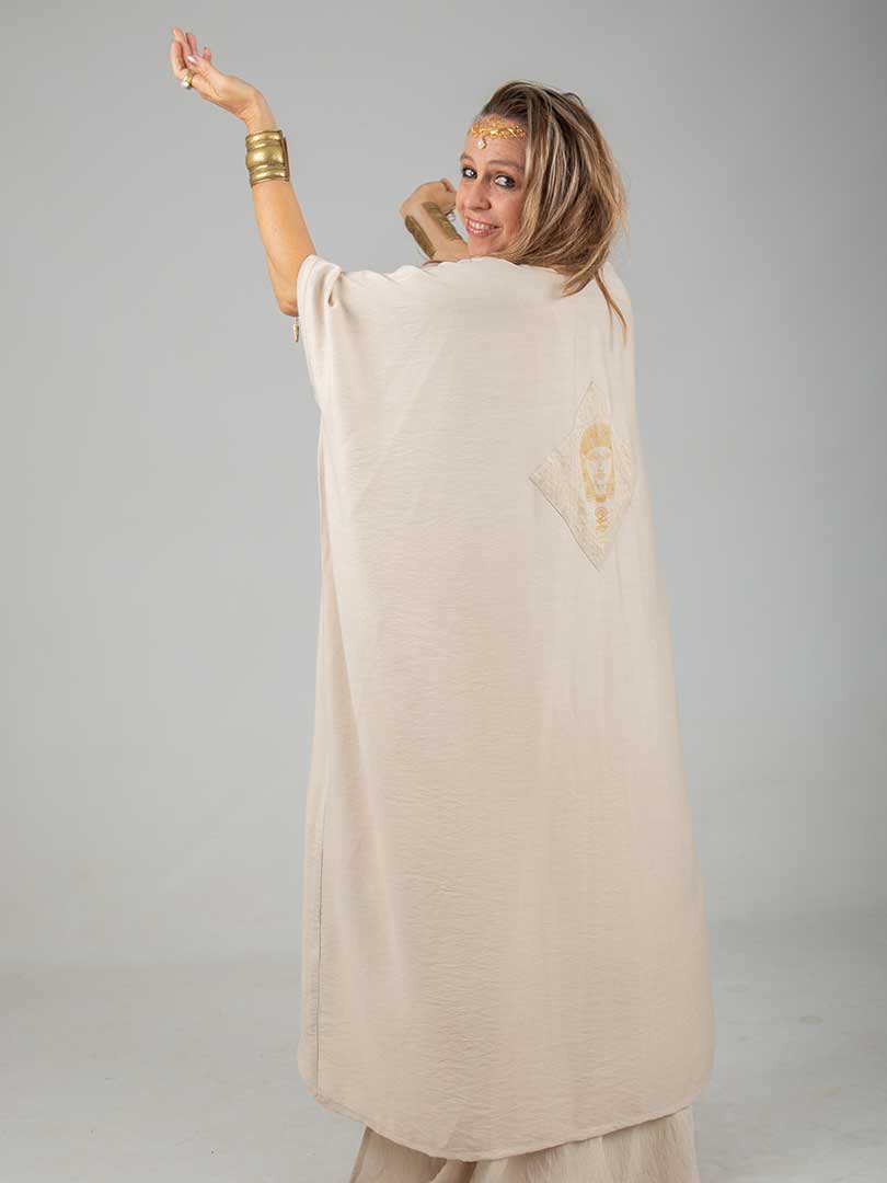 Hathor Gold Robe of Alchemy sand linen