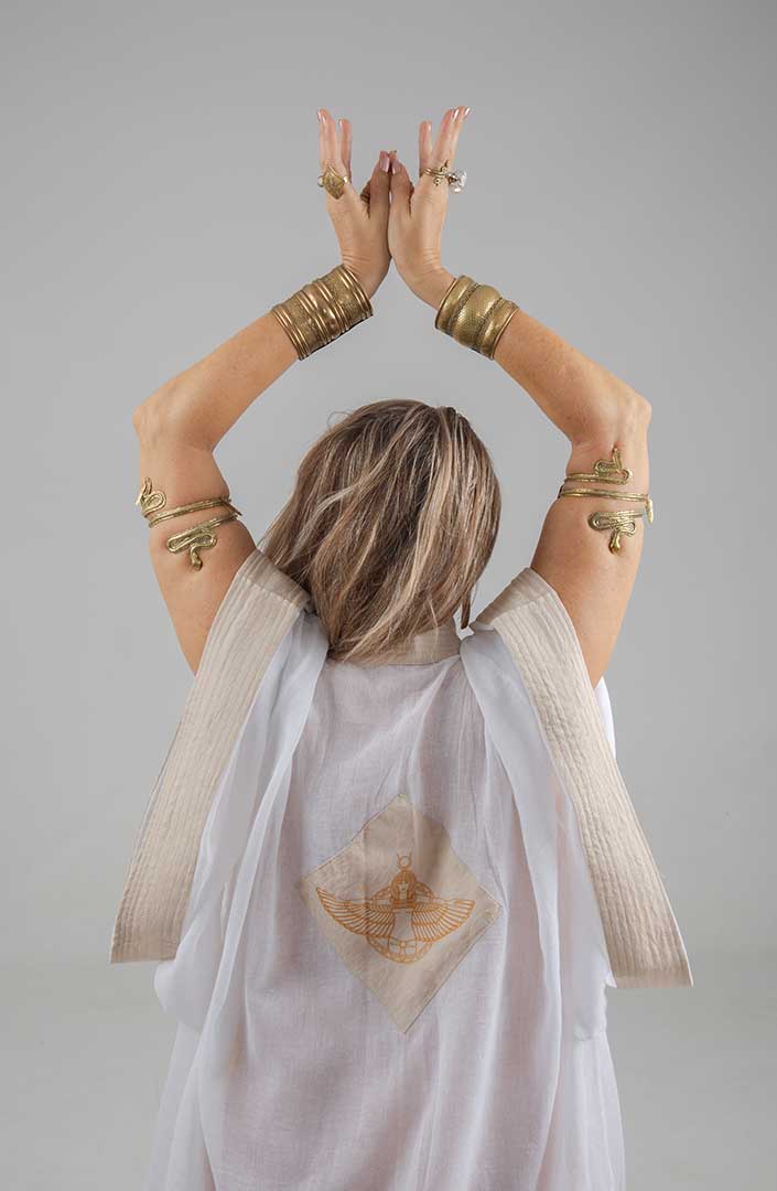 Isis Circle of Light Ninja Kimono white cotton