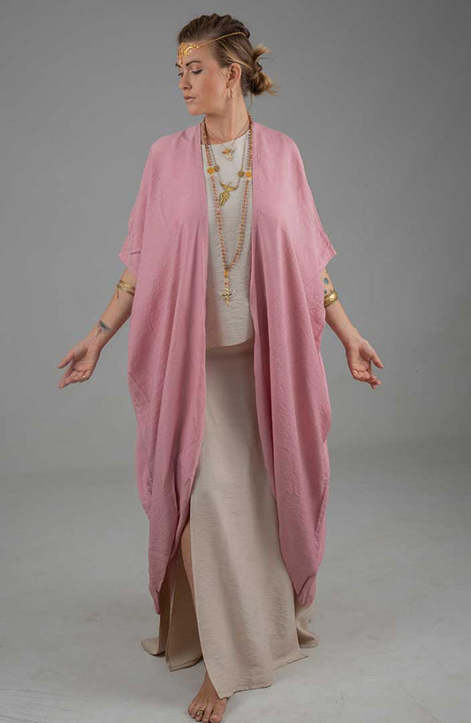 Isis Circle of Light Robe of Alchemy pink linen